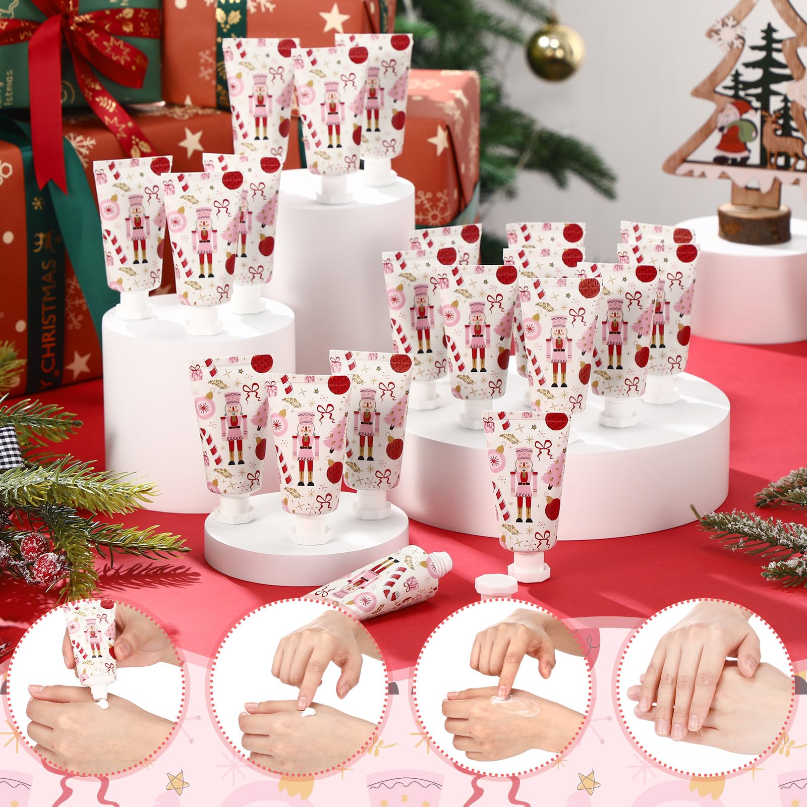 Heigble Nutcracker Hand Cream Gift Set – 50 x 1oz Travel Size Christmas Gifts