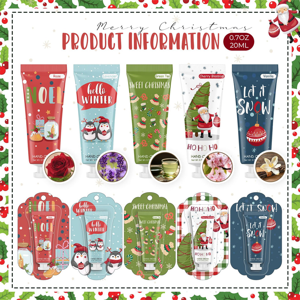 Heigble 30-Piece Christmas Hand Cream Set – Festive Scents & Travel-Size Moisturizers