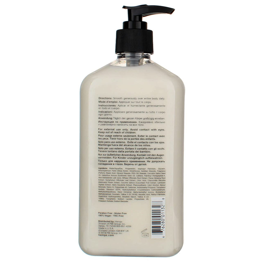Hempz Age Defying Body Moisturizer – 17oz Pump (Pack of 2) | Deep Hydration with Hemp Seed Oil