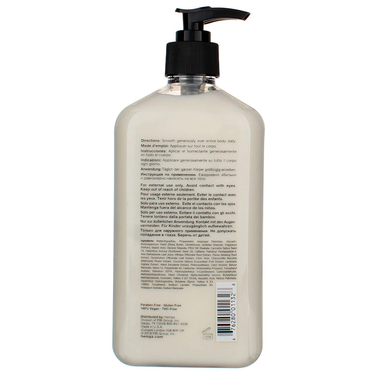 Hempz Age Defying Body Moisturizer – 17oz Pump (Pack of 2) | Deep Hydration with Hemp Seed Oil