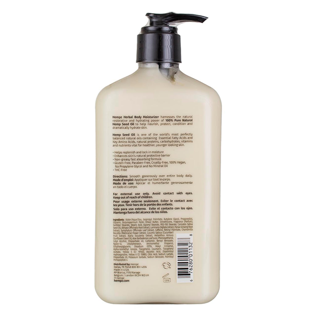 Hempz Age Defying Body Moisturizer – 17oz Pump (Pack of 2) | Deep Hydration with Hemp Seed Oil
