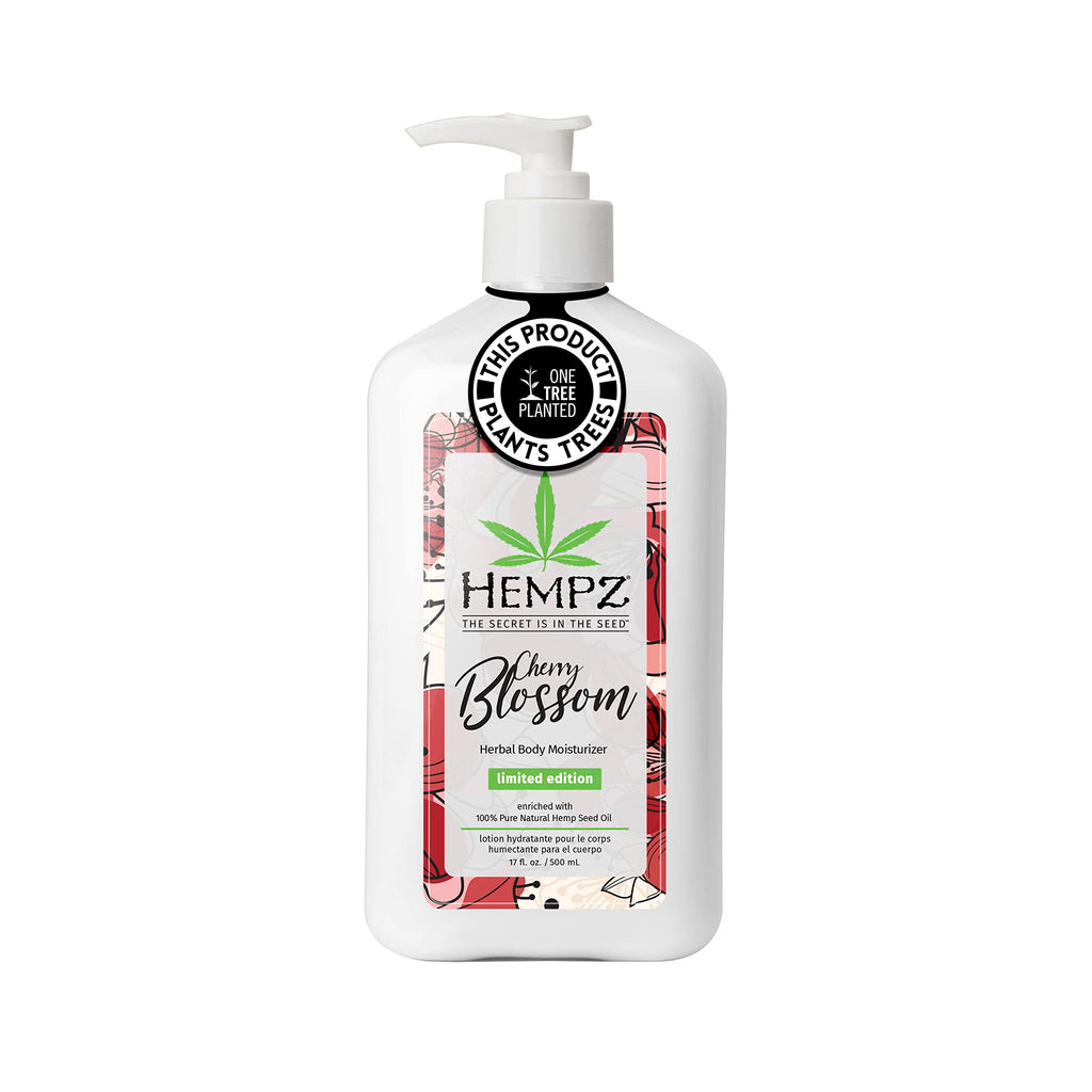 Hempz Cherry Blossom Limited Edition Body Lotion - 17 oz Daily Moisturizer