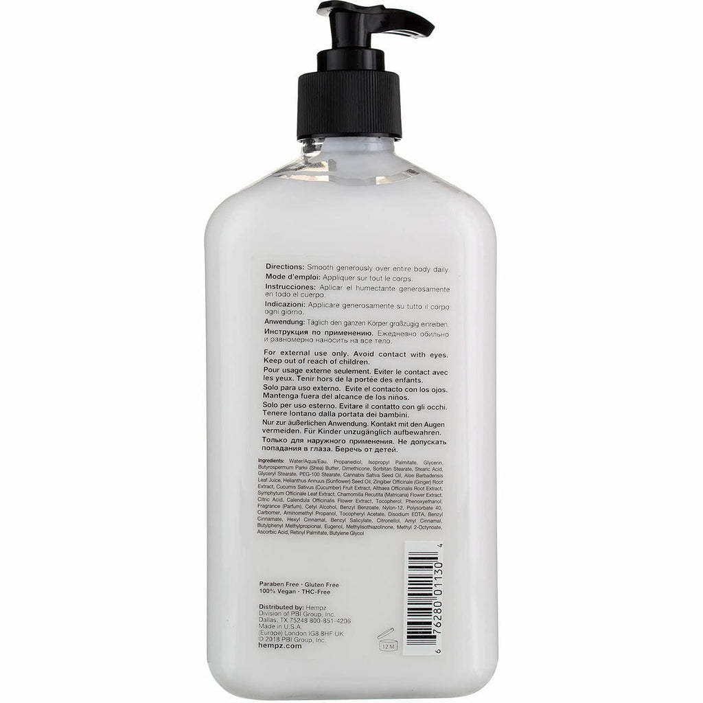 Hempz Original Body Moisturizer 17oz Pump Twin Pack (500ml) – Vegan, Paraben & Gluten Free