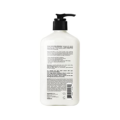 Hempz Original Hemp Seed Oil Body Moisturizer with Shea Butter & Ginseng – 17 oz | Vegan, Paraben-Free, Cruelty-Free