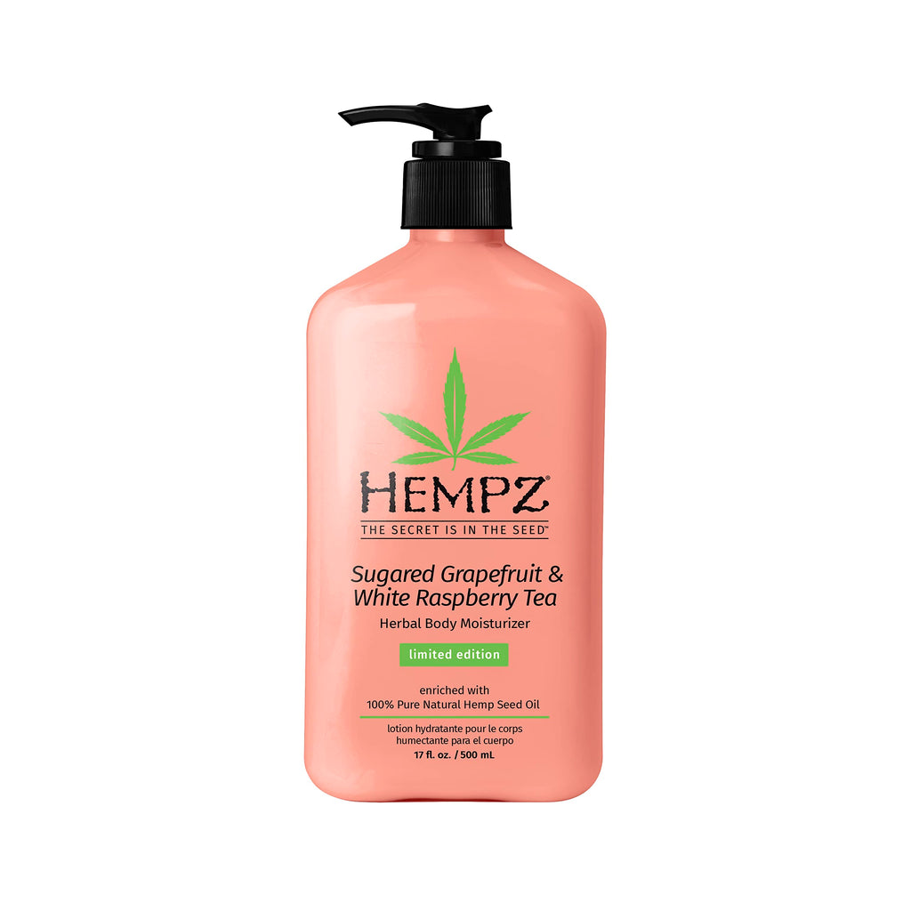 Hempz Body Lotion Sugared Grapefruit & Raspberry – Daily Moisturizer with Hemp Seed Oil, 17 oz