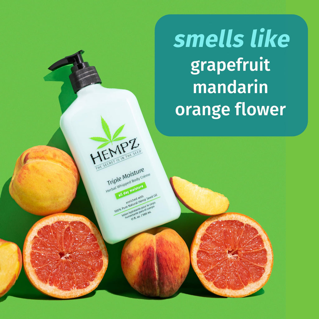 Hempz Triple Moisture Herbal Whipped Body Creme Lotion (2x17 oz)