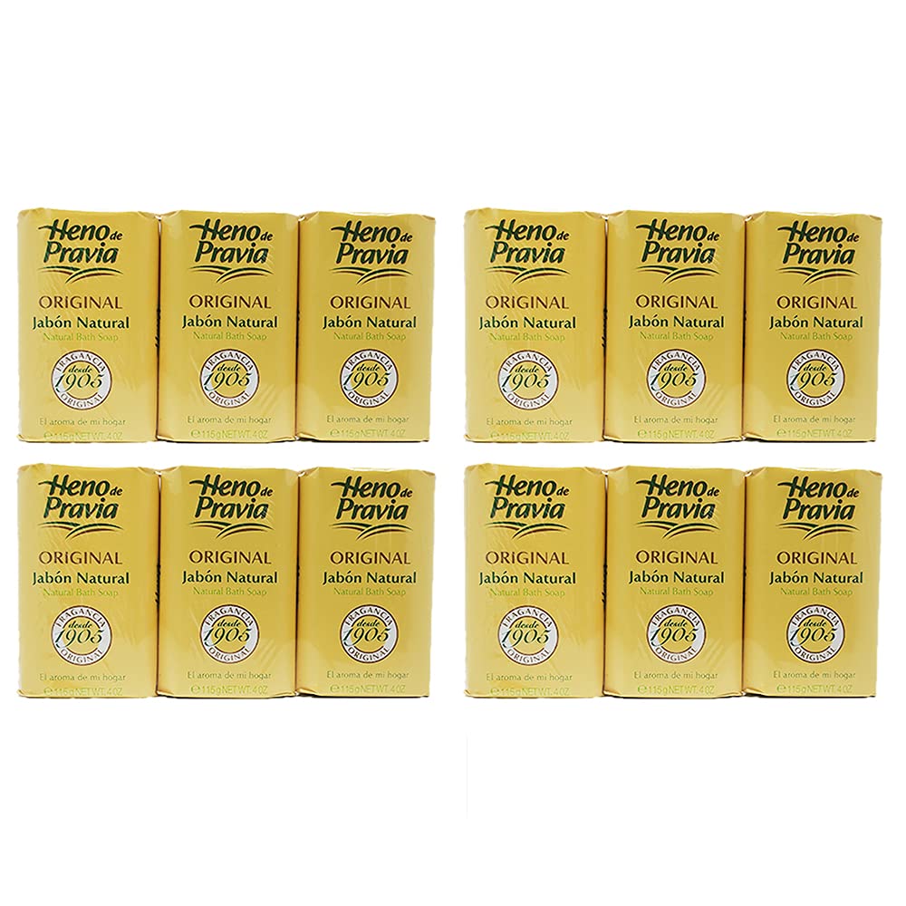 Original Heno De Pravia Soap – Large 4 oz Bars, 12-Count Pack