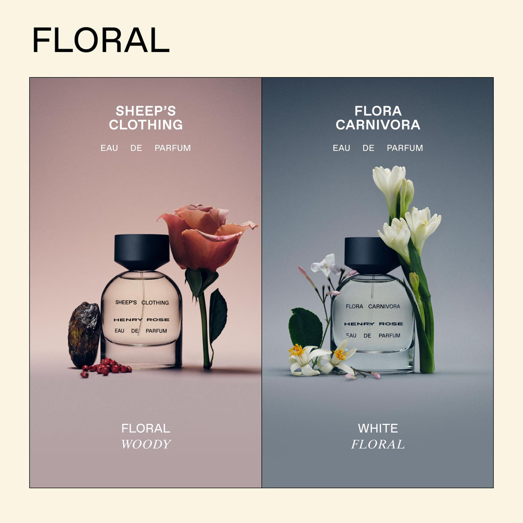 Henry Rose Sheep's Clothing – Unisex Woody Floral Perfume (1.7 fl oz) with Rose Absolute & Amber | EWG Verified