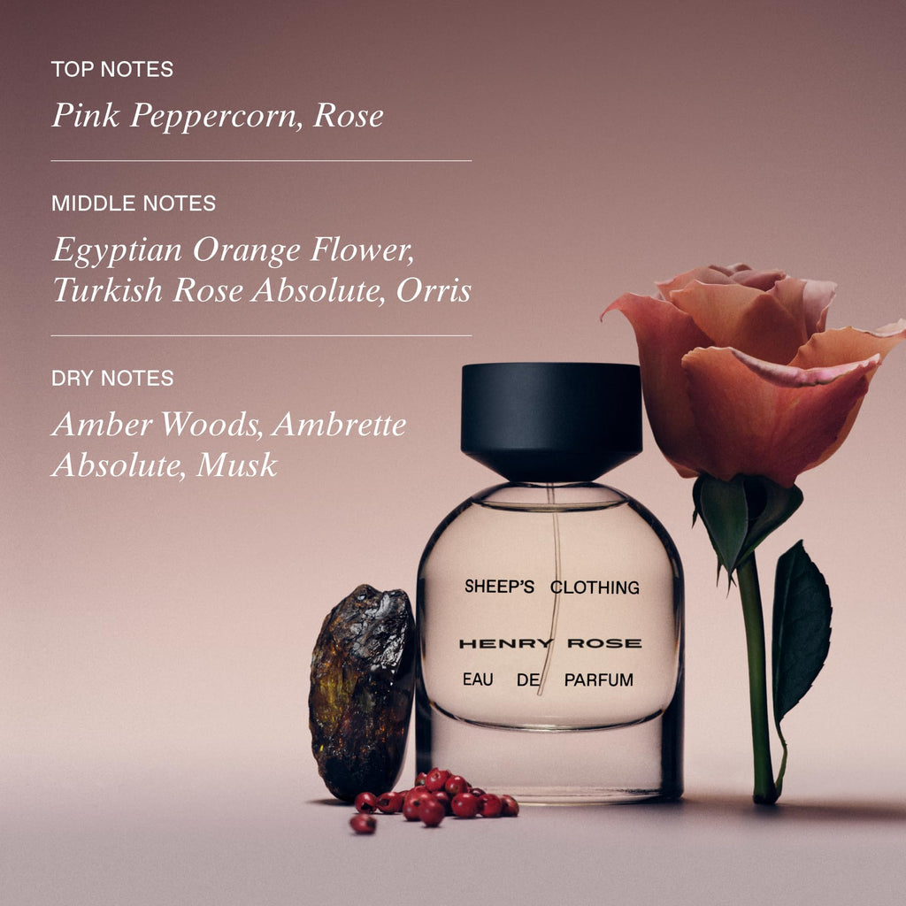 Henry Rose Sheep's Clothing – Unisex Woody Floral Perfume (1.7 fl oz) with Rose Absolute & Amber | EWG Verified