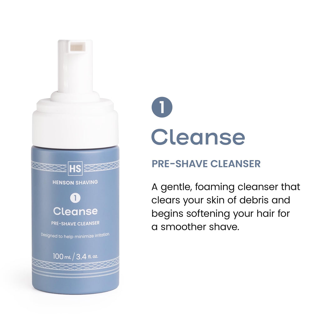 Henson Shaving Skin Care Combo: 3-Step Shaving Kit for Men (3.4 oz Each)