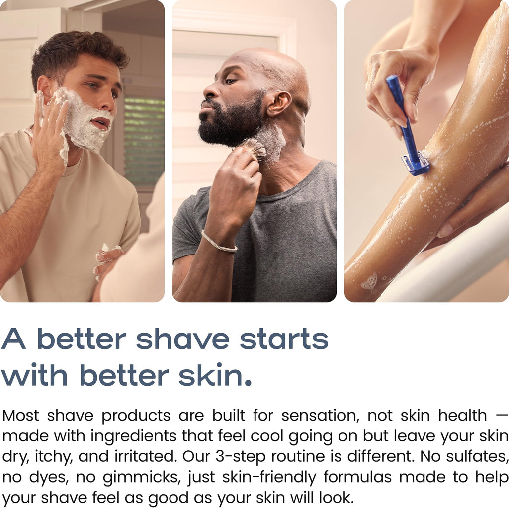 Henson Shaving Skin Care Combo: 3-Step Shaving Kit for Men (3.4 oz Each)