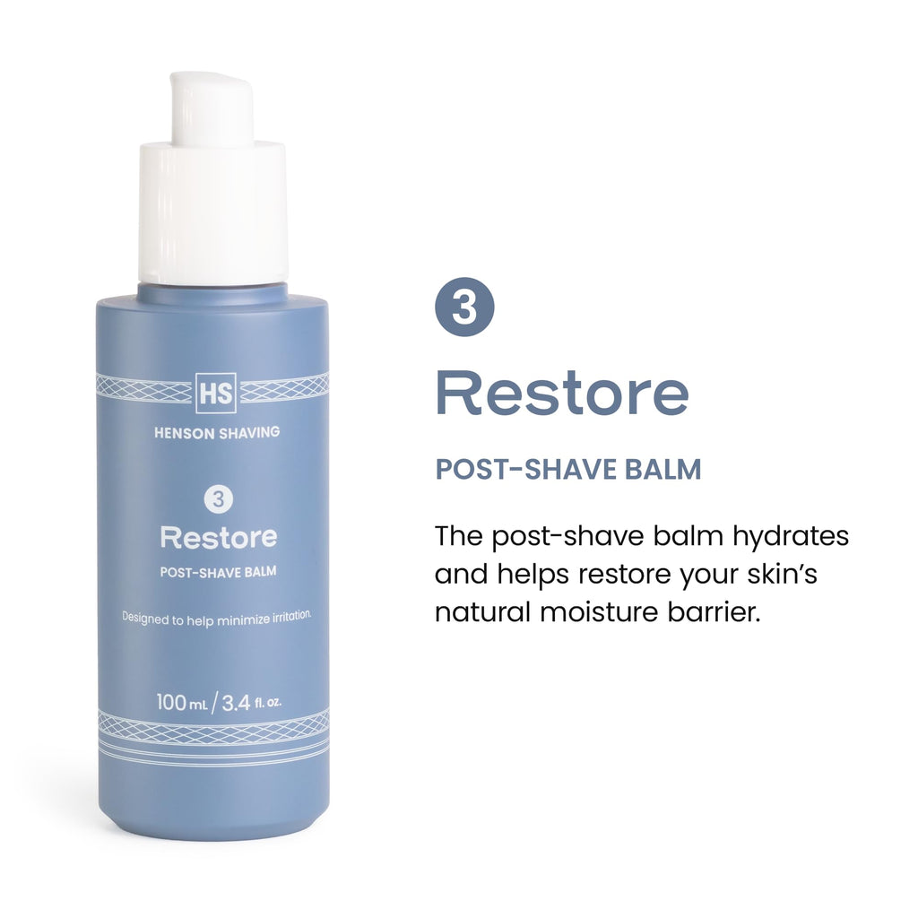 Henson Shaving Skin Care Combo: 3-Step Shaving Kit for Men (3.4 oz Each)