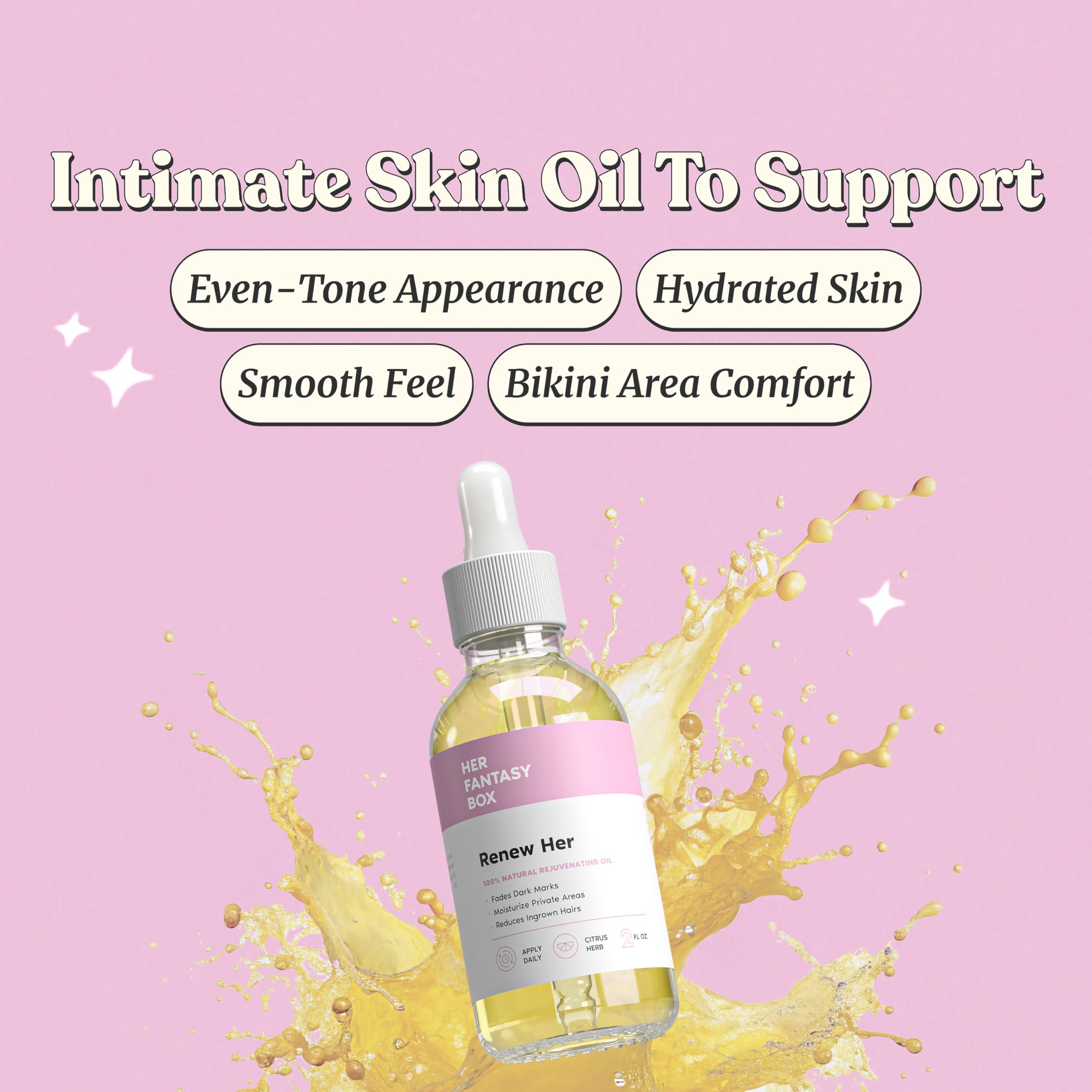 Her Fantasy Box Renew Her Oil | Natural Yoni Oil for Dark Spots & Ingrown Hair