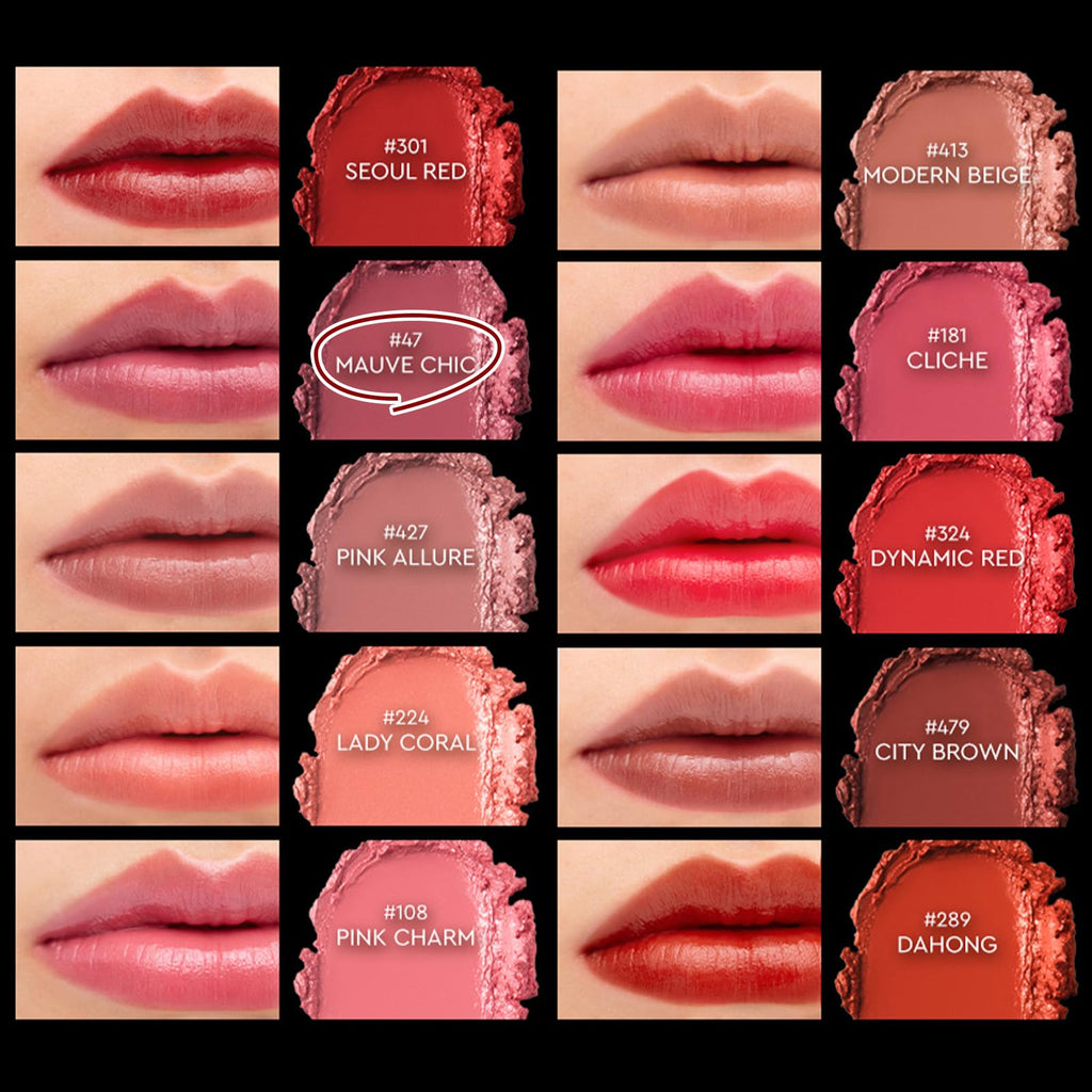HERA Rouge Classy Lipstick #108 Pink Charm – Luxurious Long-Lasting Color, Seoul-Inspired Shades (0.12 oz)