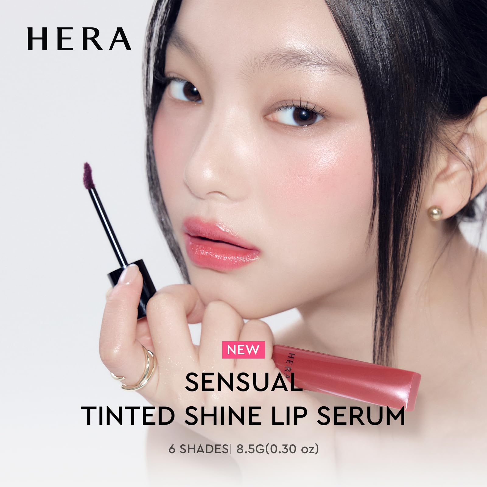 HERA Sensual Tinted Shine Lip Serum #55 Purple Rum – Weightless Shine & 12-Hour Soft Stain