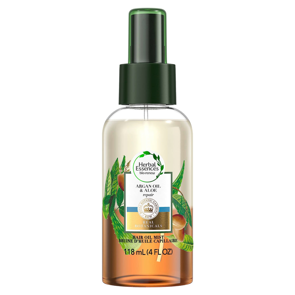 Herbal Essences Bio: Renew Argan Oil & Aloe Lightweight Hair Oil Mist – Repair, 4 Fl oz, 2.918 Fl oz