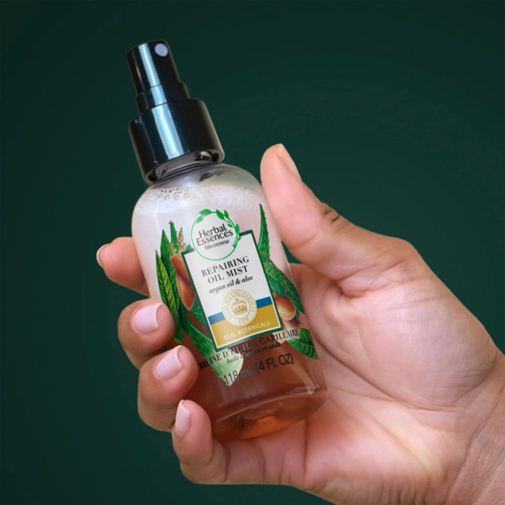 Herbal Essences Bio: Renew Argan Oil & Aloe Lightweight Hair Oil Mist – Repair, 4 Fl oz, 2.918 Fl oz