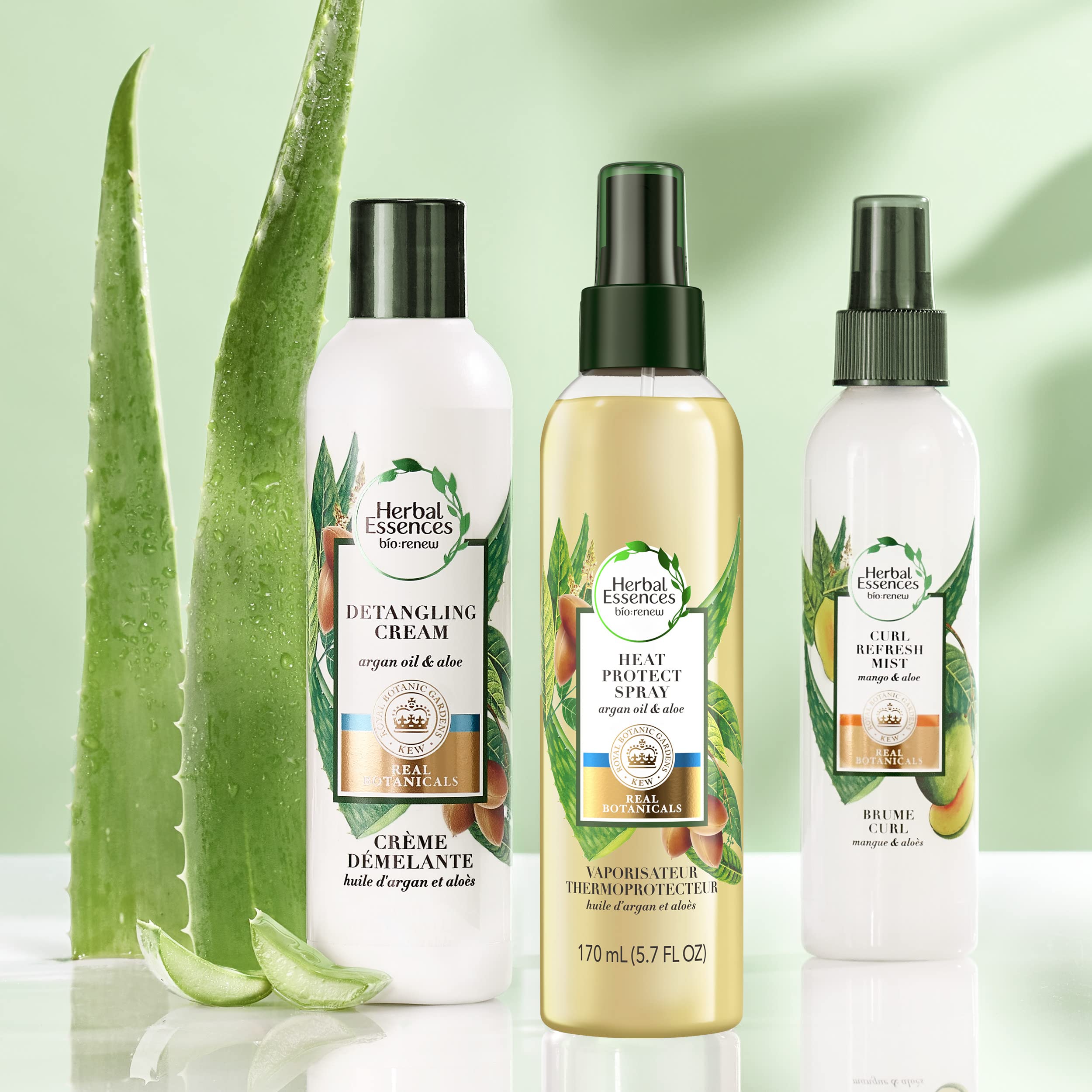 Herbal Essences Detangling Cream with Argan Oil & Aloe – Sulfate-Free, Color-Safe, 2 x 7.0 oz