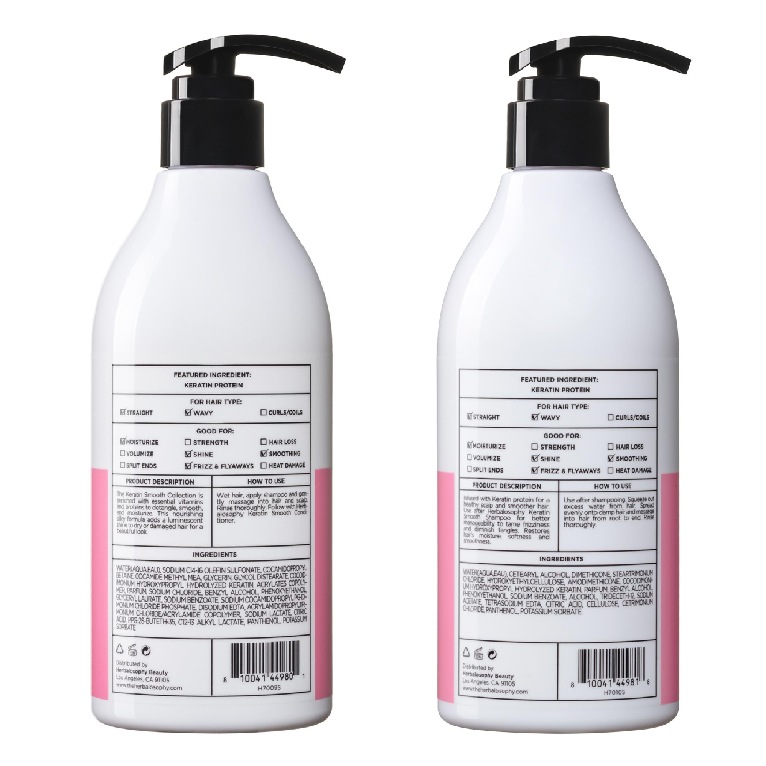 Herbalosophy Keratin Shampoo & Conditioner Set – Nourishing, Color-Safe
