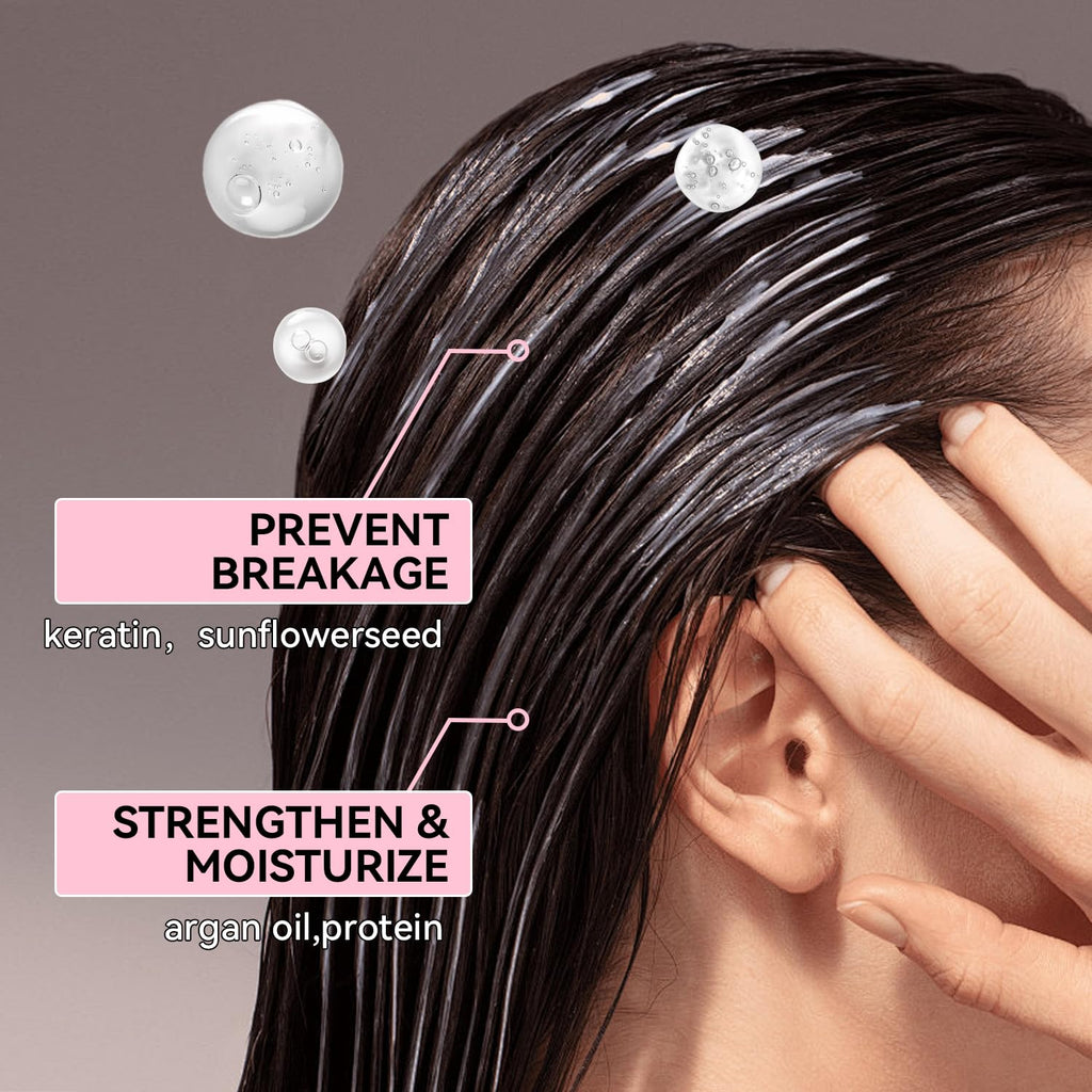 Herbalosophy Keratin Shampoo & Conditioner Set – Nourishing, Color-Safe