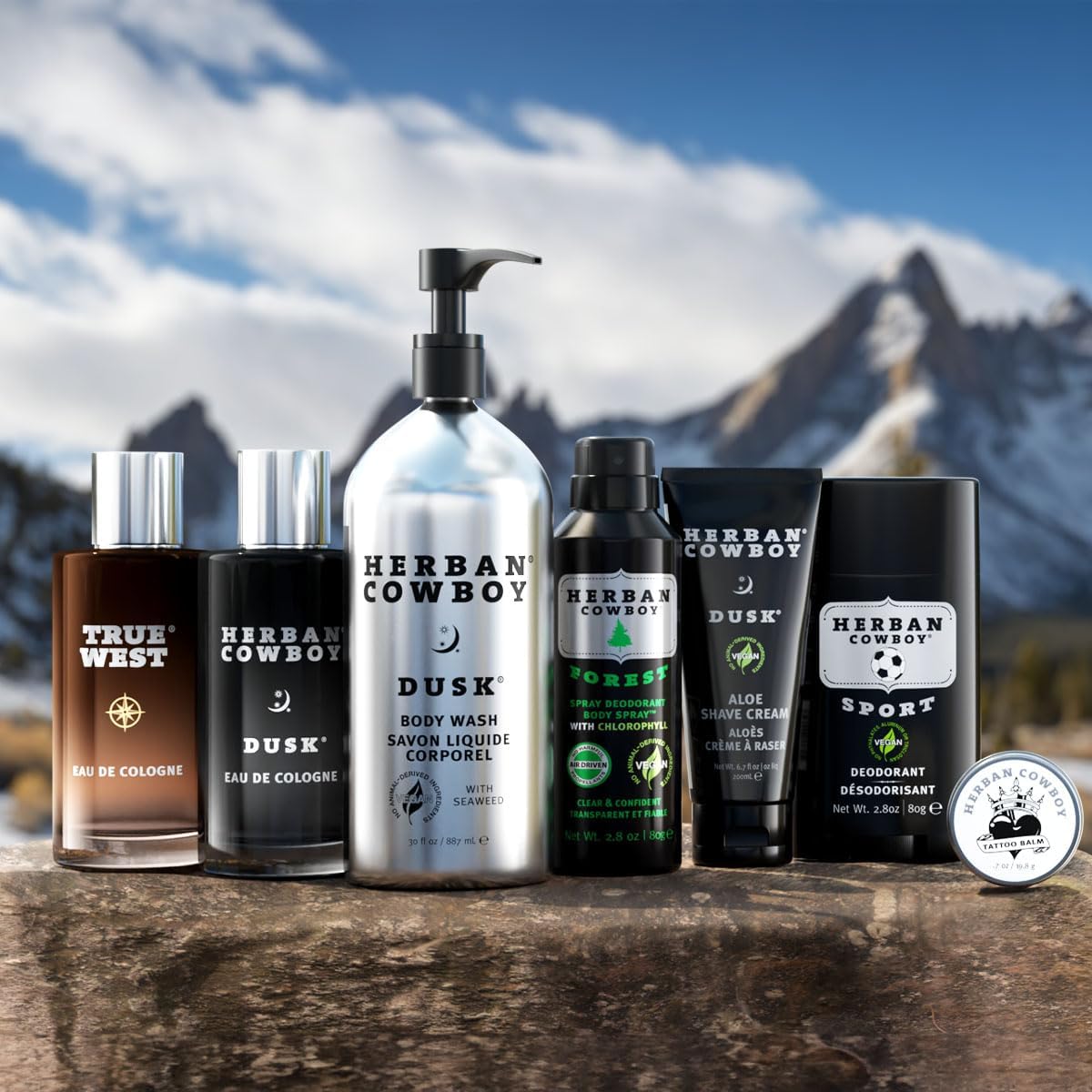 Herban Cowboy Forest Aloe Deodorant Dusk – Aluminum-Free, Cedar, Mandarin & Black Pepper (2-Pack)