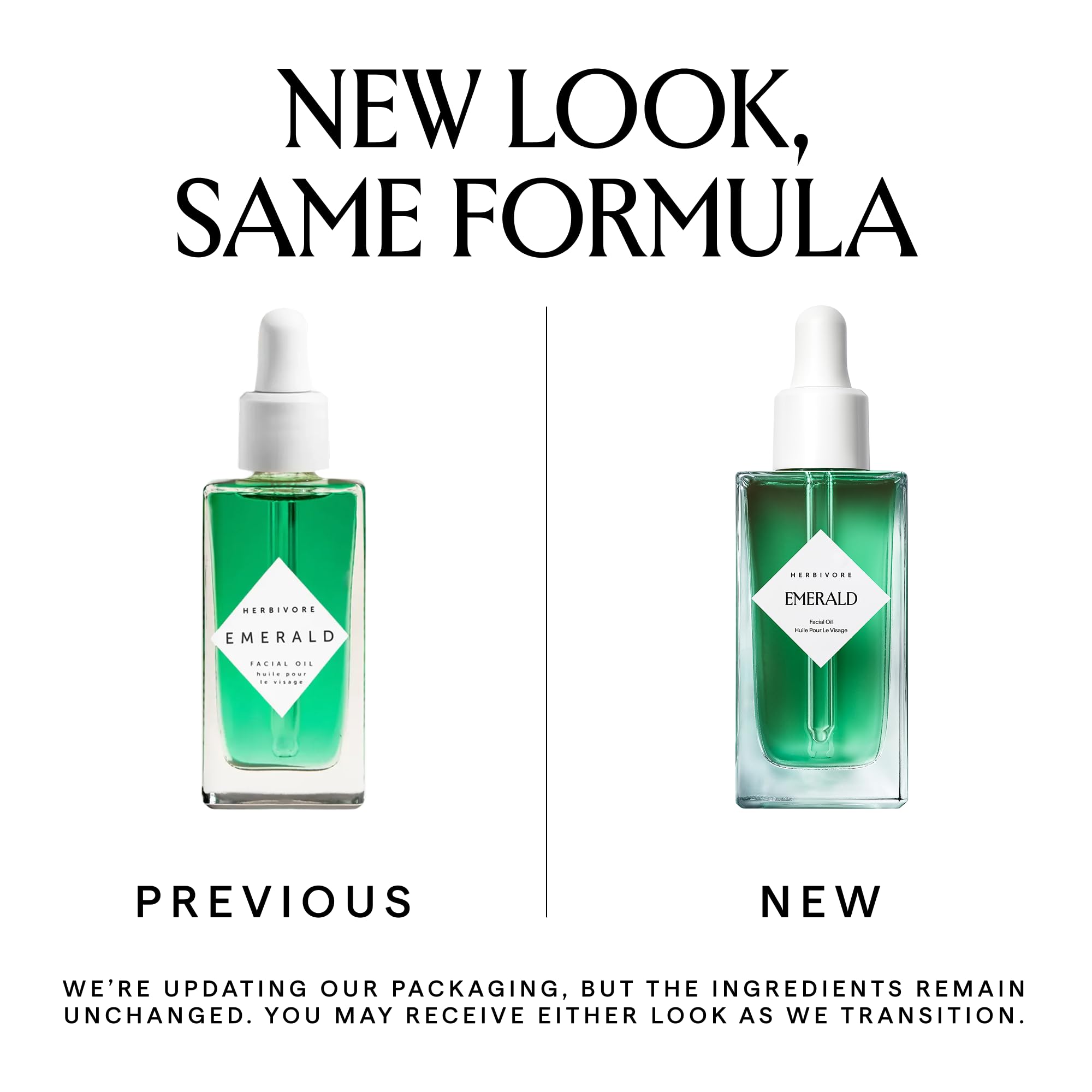 HERBIVORE Emerald Facial Oil | Calming Hydration with Hemp Seed, Ashwagandha & Squalane | 50 mL