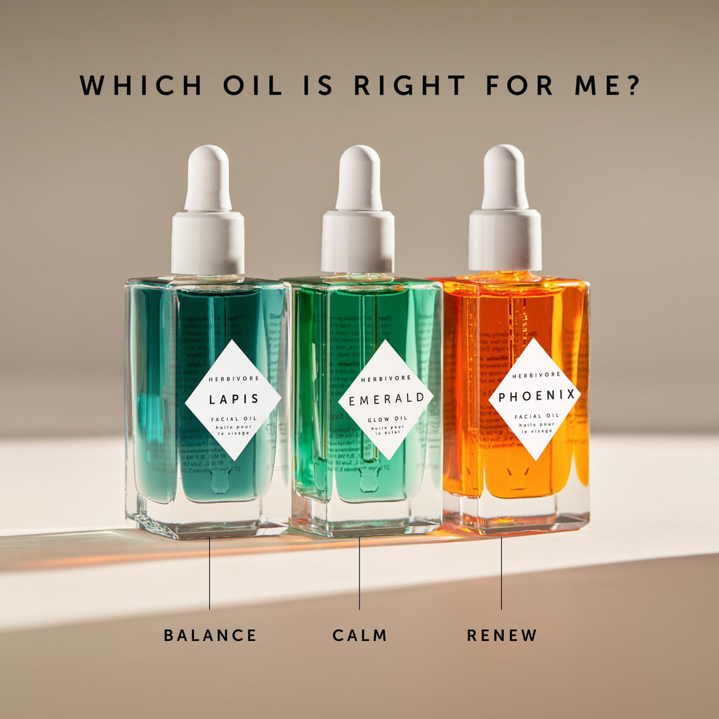 HERBIVORE Lapis Facial Oil | Balance Oily Skin & Soothe Redness with Blue Tansy & Squalane