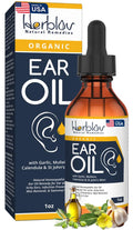 Herblov Organic Ear Oil | Natural Eardrops for Ear Health, Wax Removal & Swimmer's Ear