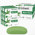 HERBOGANIC Aloe Vera Herbal Soap - Pack of 6 x 5oz Bars for All Skin Types