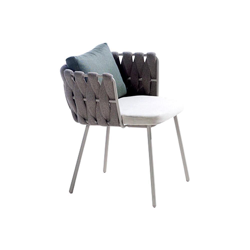 Vallee Rattan Dining Chair, Grey