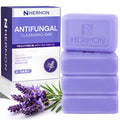 Hermon Antifungal Soap with Tea Tree Oil: Lavender, 4-Pack – Body & Face Wash for Ringworm, Jock Itch & Athlete’s Foot