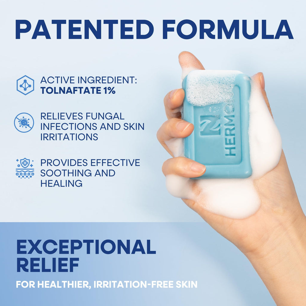 Hermon Folliculitis Treatment Kit: Shampoo & Tea Tree Soap for Scalp, Body & Intimate Areas
