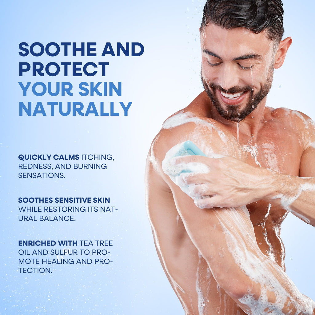 Hermon Folliculitis Treatment Kit: Shampoo & Tea Tree Soap for Scalp, Body & Intimate Areas