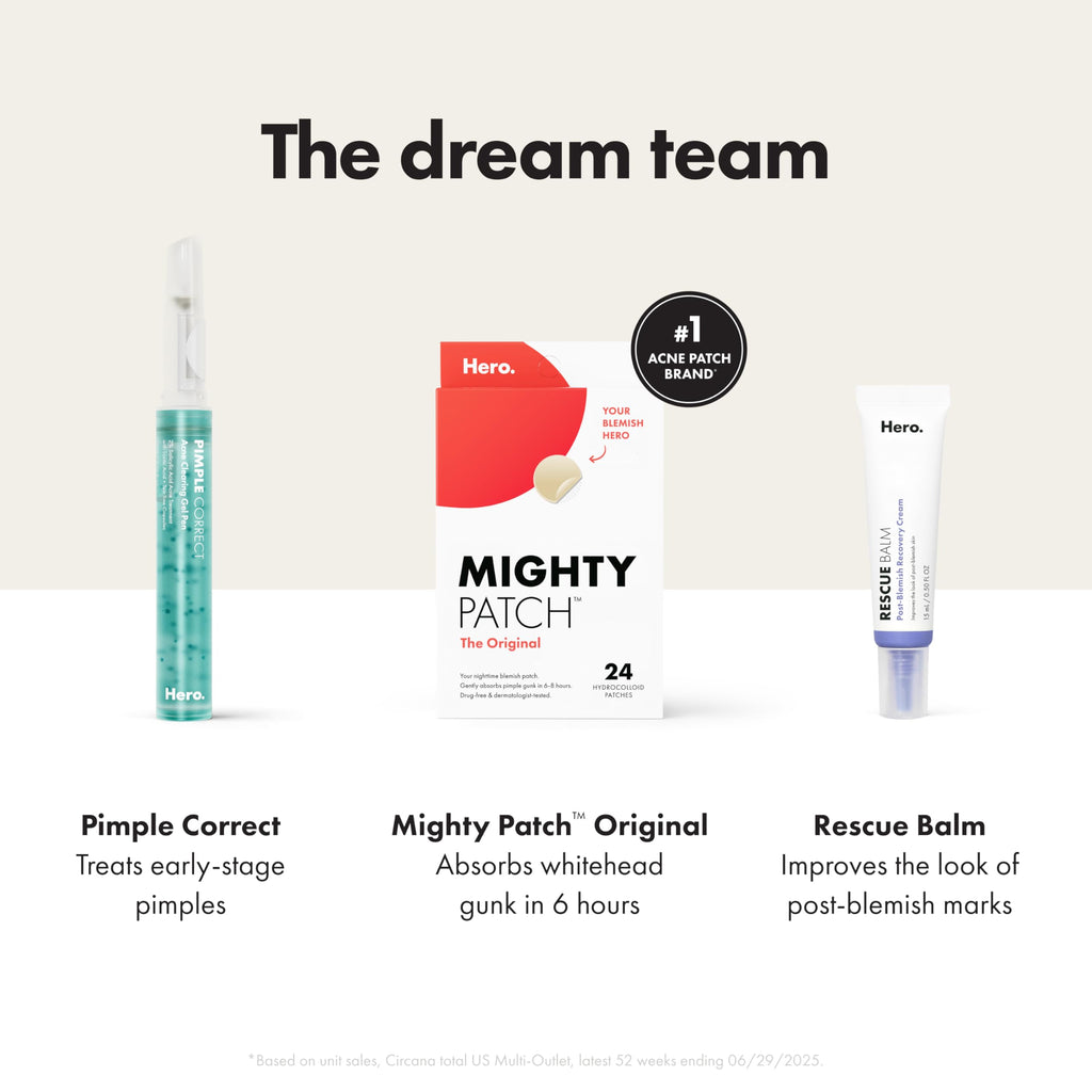 Hero Cosmetics Rescue Balm (New Formula) – Hydration for Post-Blemish Marks | Non-Comedogenic & Dermatologist-Tested | 15mL