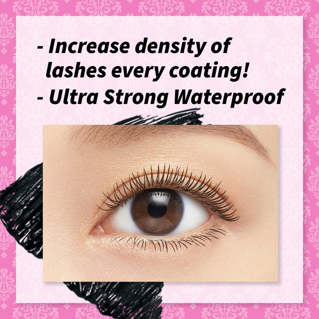 Heroine Make by KISSME Volumizing Waterproof Mascara — Curvy Brush, 24h Curl Hold, Oil-Free Remover (2 Set)