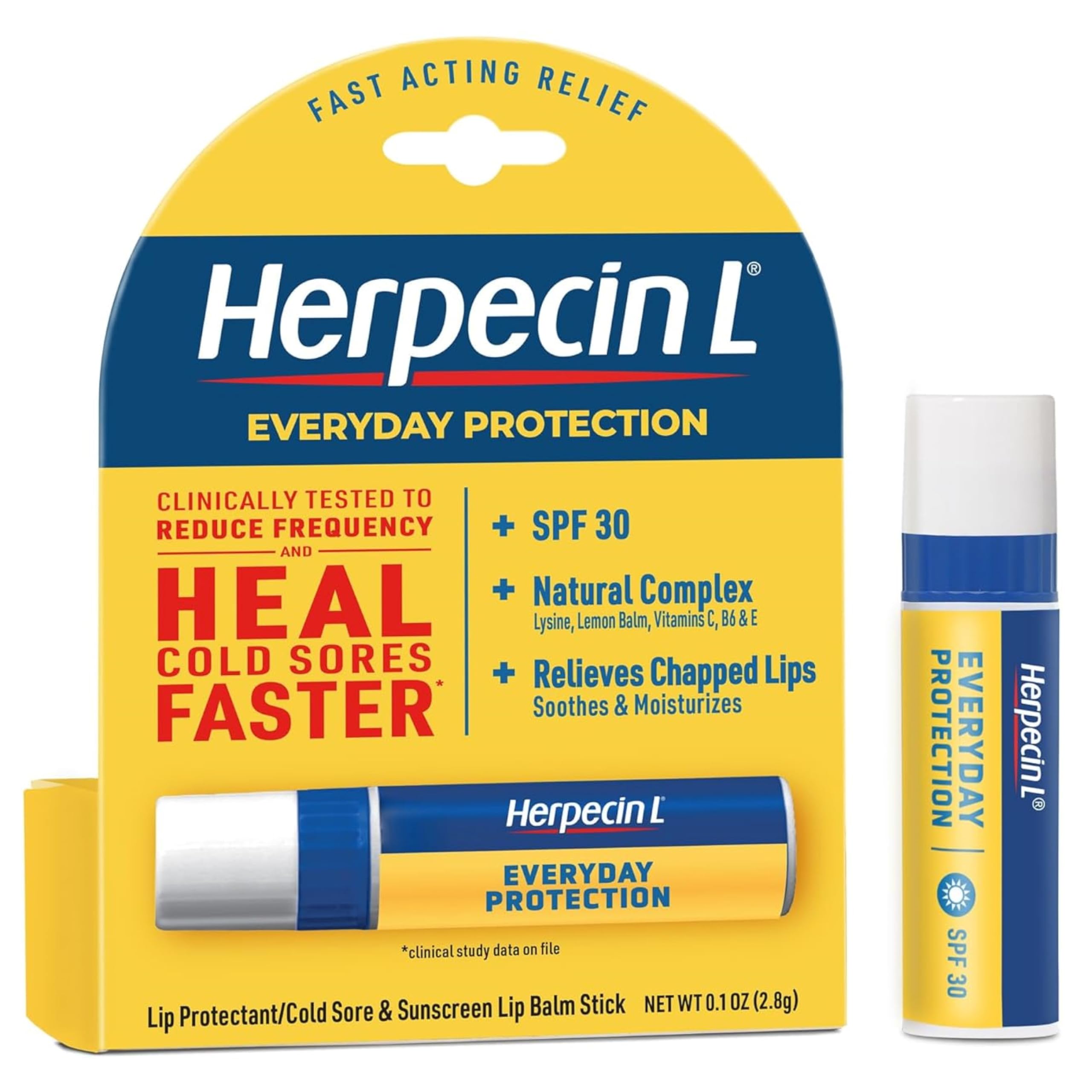 Herpecin-L Lip Protectant SPF 30 | Pack of 10 Tubes (0.1 oz Each)
