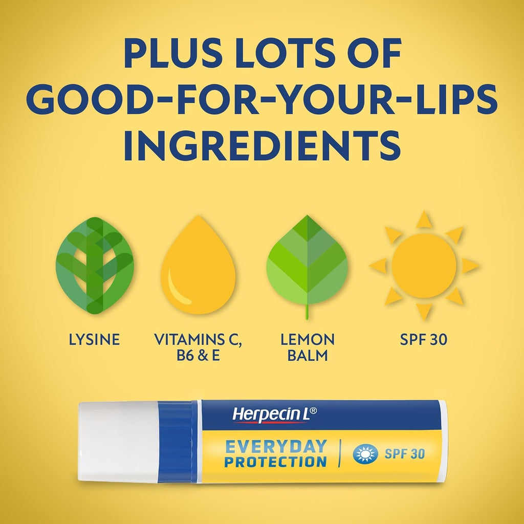 Herpecin-L Lip Protectant SPF 30 | Pack of 10 Tubes (0.1 oz Each)