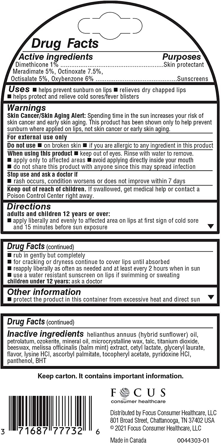 Herpecin-L Everyday Protection SPF 30 Lip Balm – Pack of 6 (0.1 oz each)