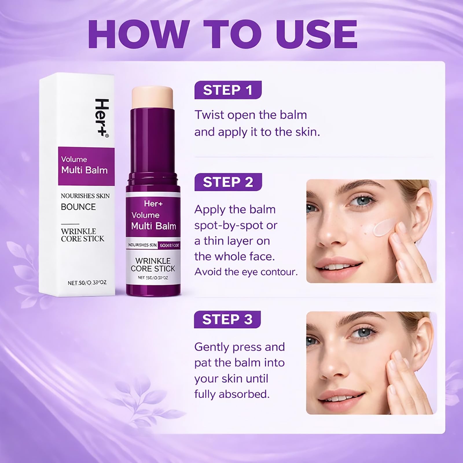 Her+ Calcium Multi Balm Stick – Firming, Hydrating Korean Collagen Skincare