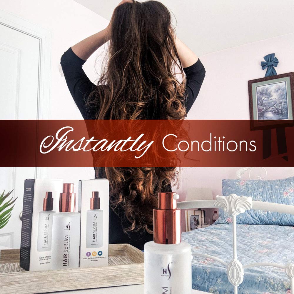 Herstyler Argan Oil Serum for Natural Shine | Anti-Frizz Hair Serum for Damaged Tresses (Pack of 2)
