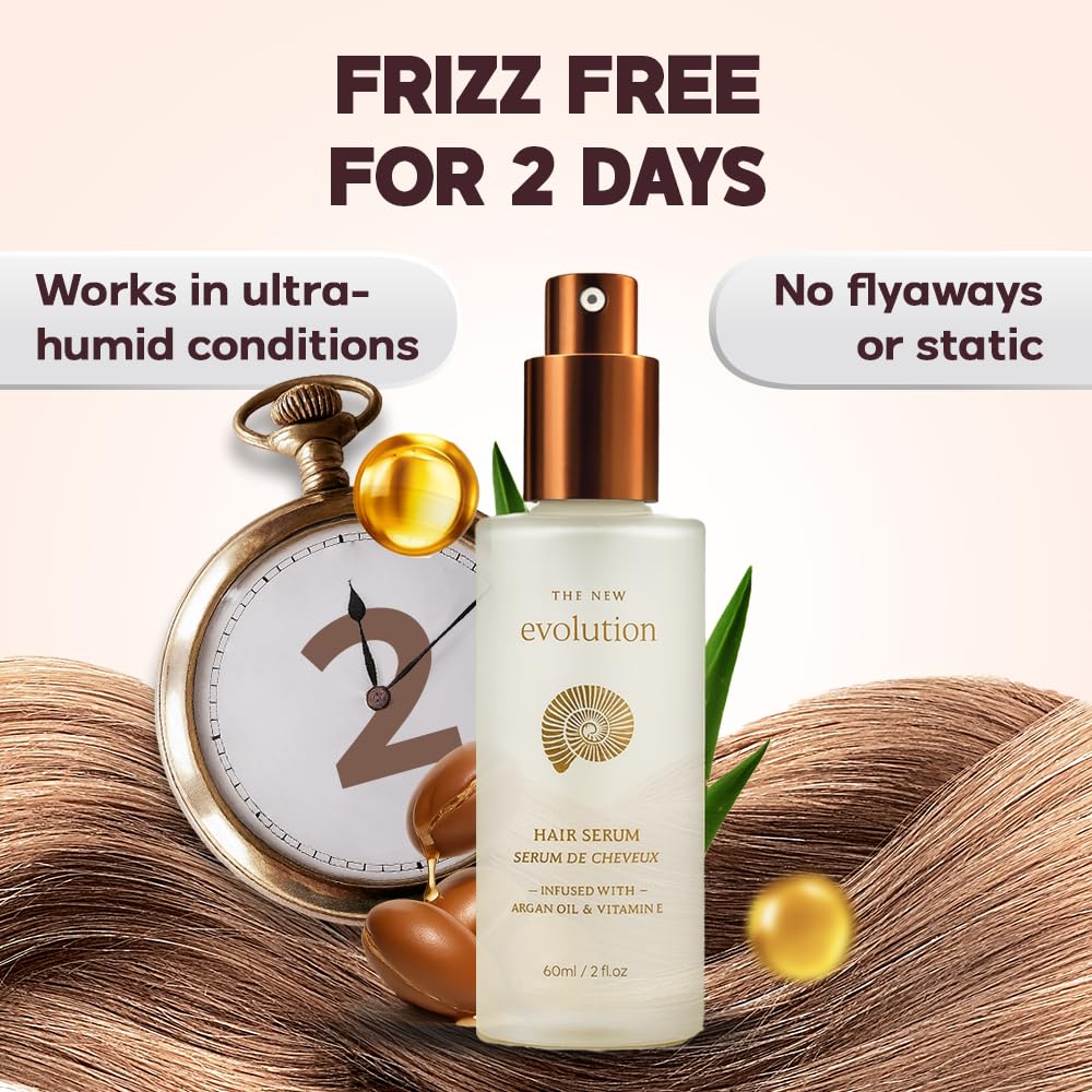 HerStyler Evolution Argan Oil Serum – Vitamin E Nourishing Treatment for Dry Hair with Aloe Vera (2 Pack)