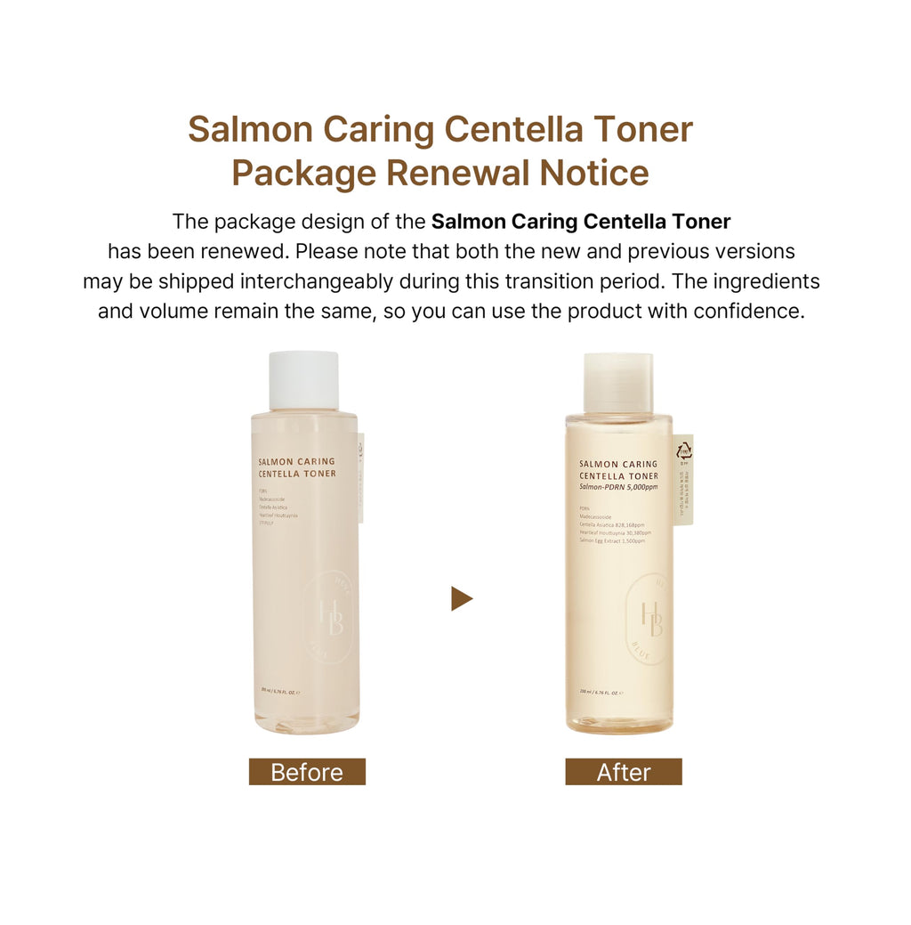 HEVEBLUE Salmon Caring Toner - pH 5.5, Centella, Salmon Roe & PDRN | Korean Skincare