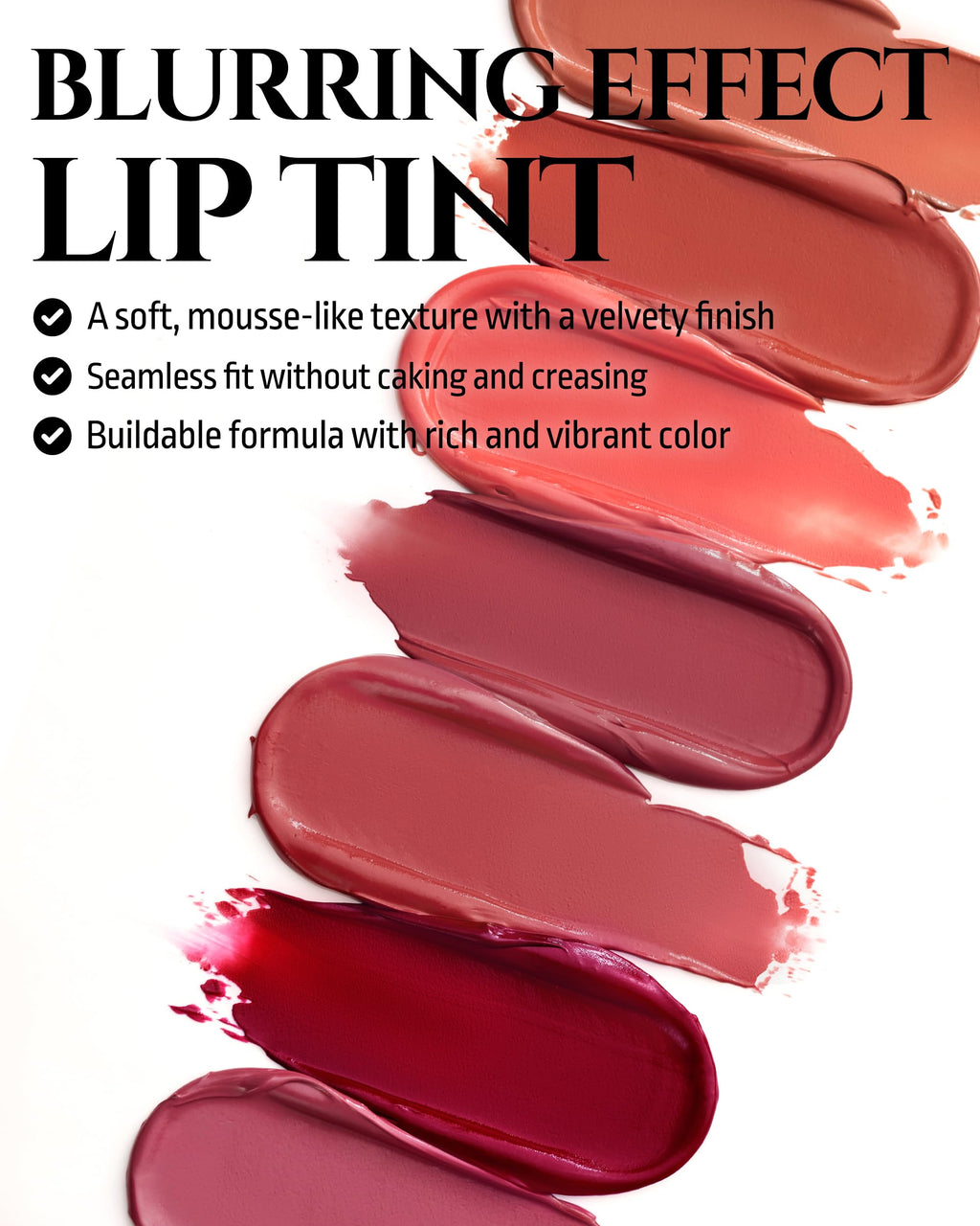 H HEVVY Blurring Effect Lip Tint – Airy Velvet Matte, Burnt Pumpkin, 0.13 oz