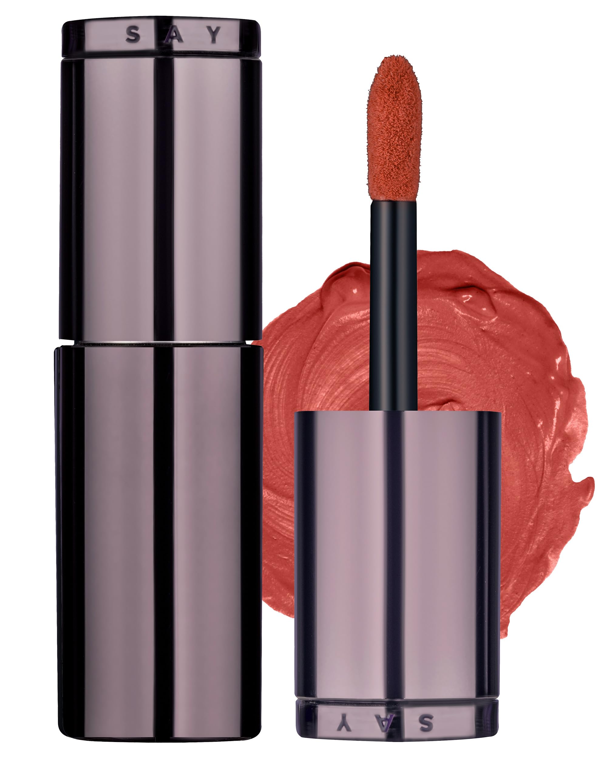H HEVVY Blurring Effect Lip Tint – Airy Velvet Matte, Burnt Pumpkin, 0.13 oz