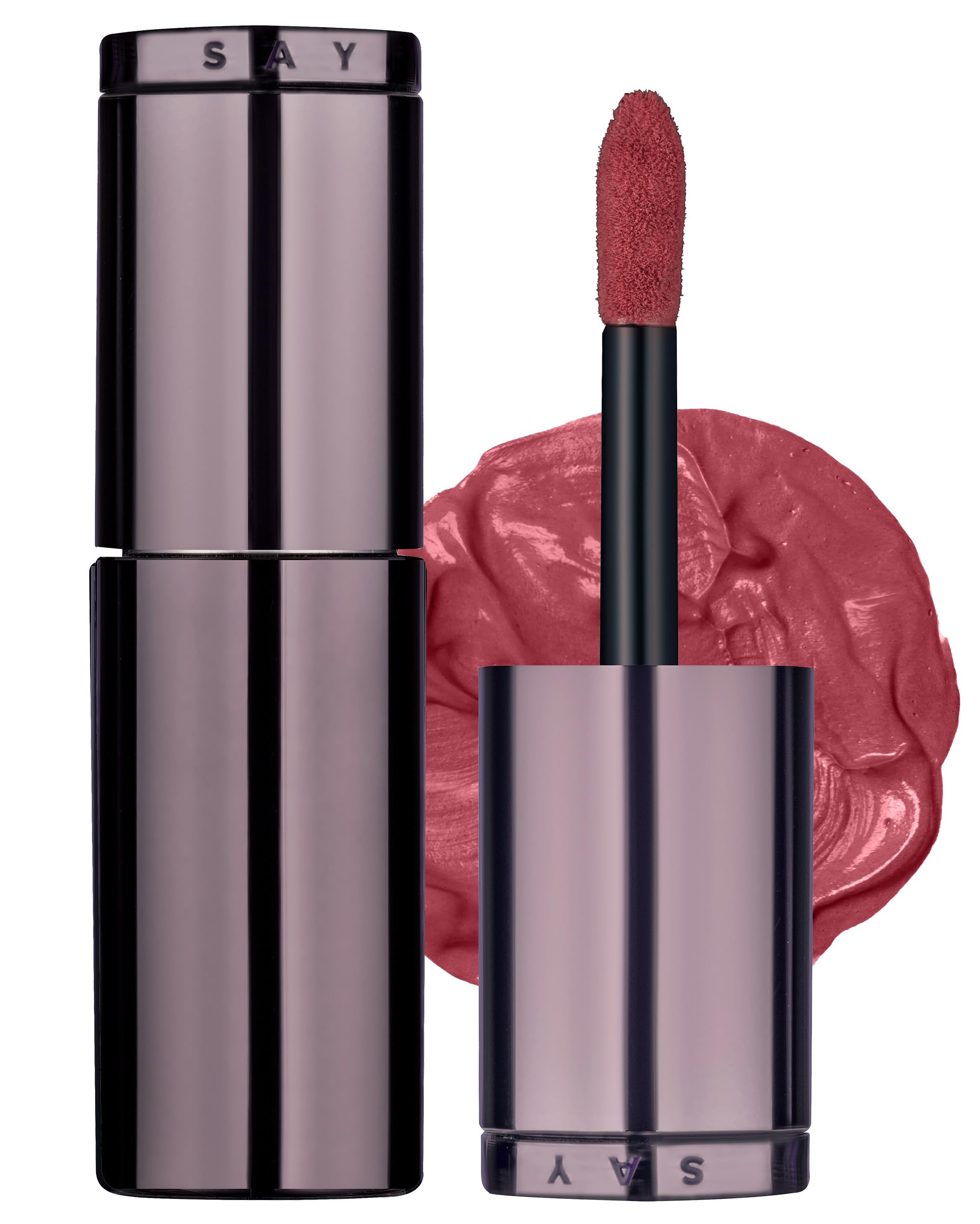 HEVVYMAKEUP Blurring Effect Lip Tint – Airy Velvet, Longwear, Vegan, Sweet Rosy