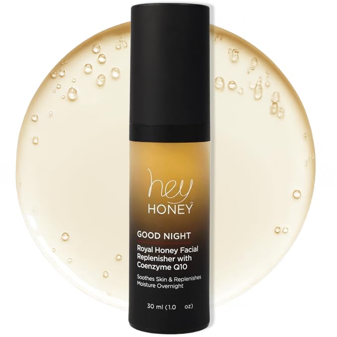 Hey Honey Good Night Moisturizer with CoQ10 & Royal Honey | Hydrating Night Repair 1 oz