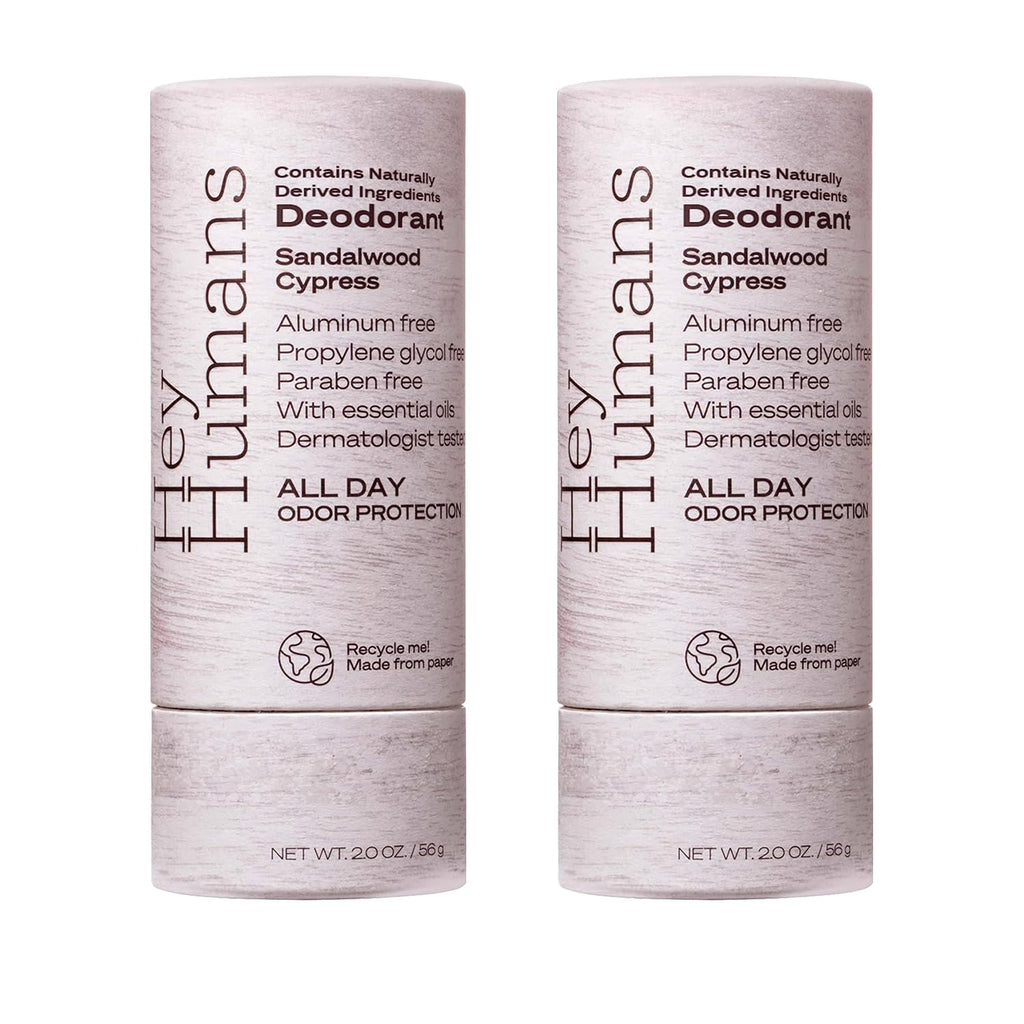 Hey Humans Deodorant – Aluminum-Free, All-Day Odor Control, Sandalwood Cypress