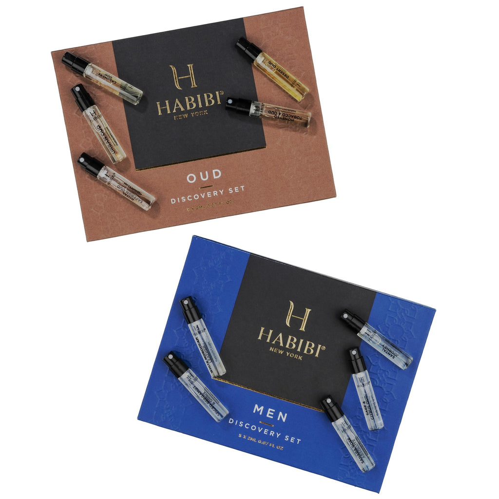 H HABIBI Men's Perfume & Oud Sample Set – 12 x 2ml Mini Sprays | Made in USA