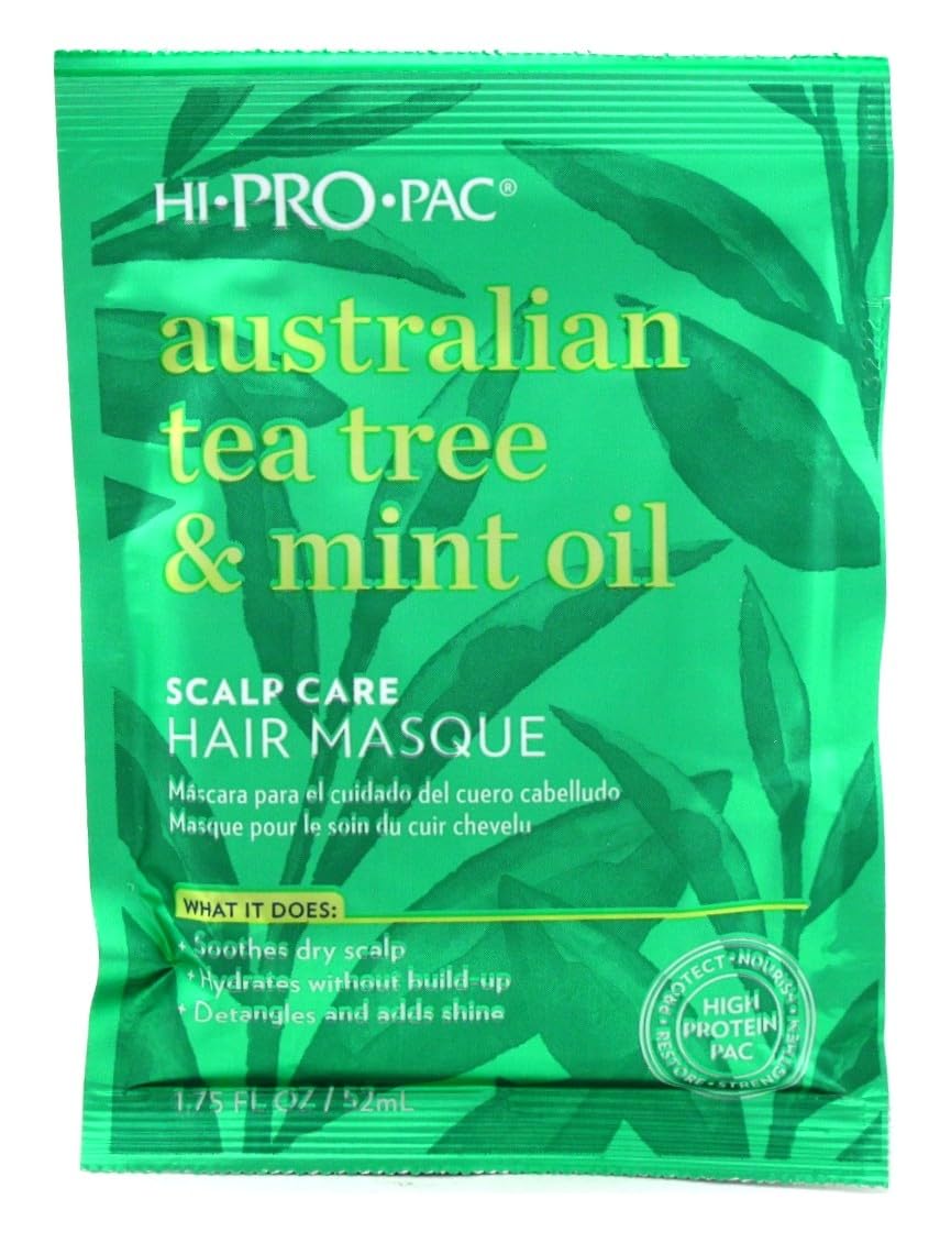 Hi-Pro-Pac Pks Tea Tree & Mint Hair Mask – 12-Pack (51ml each) | Quick 2–5 Minute Deep Conditioning