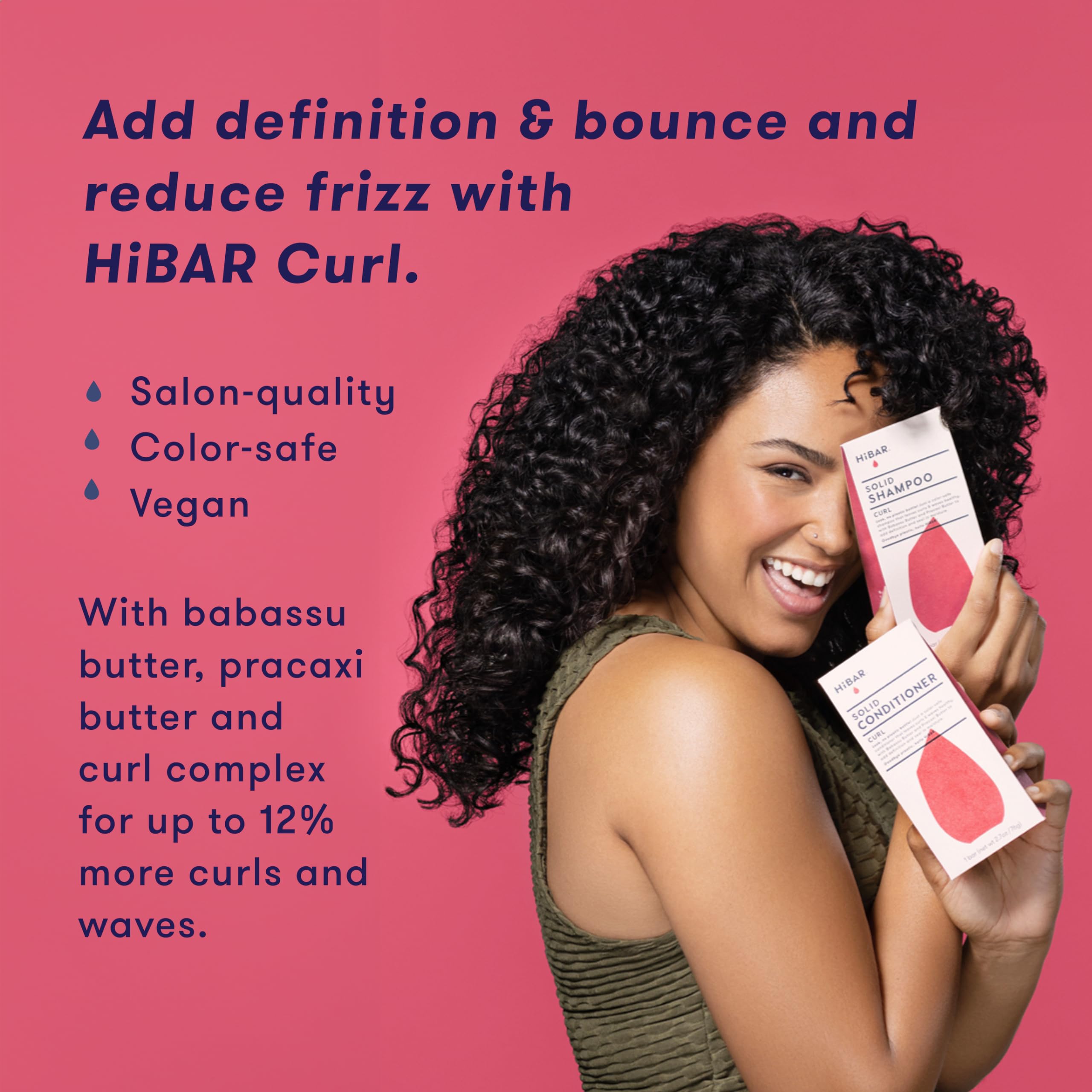 HIBAR Curl Shampoo Bar — Define, Cleanse & Nourish Curly Hair (Plastic-Free, Vegan)
